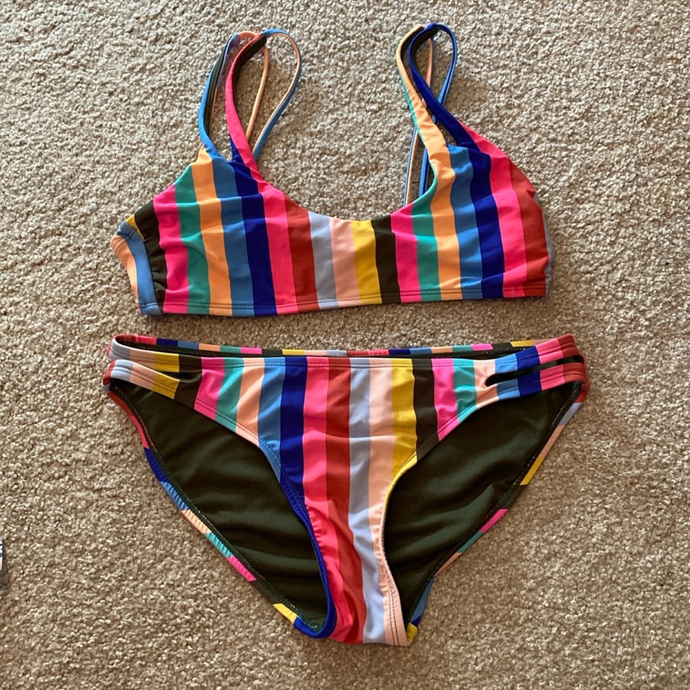 Striped Bikini Set